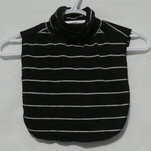 Source Unknown | OS - one size | Black and White Striped Turtleneck Dickie